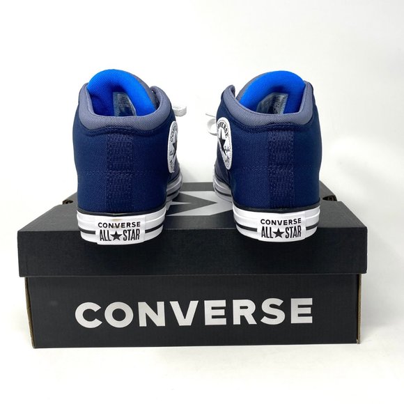 Converse Women's Size 10 170124F CTAS HI STREET Midnight Navy Canvas Mid Sneaker - Picture 4 of 10